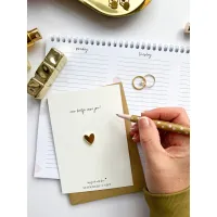 PIN | Een hartje voor jou | met een mini gouden pin ( incl envelop ) 